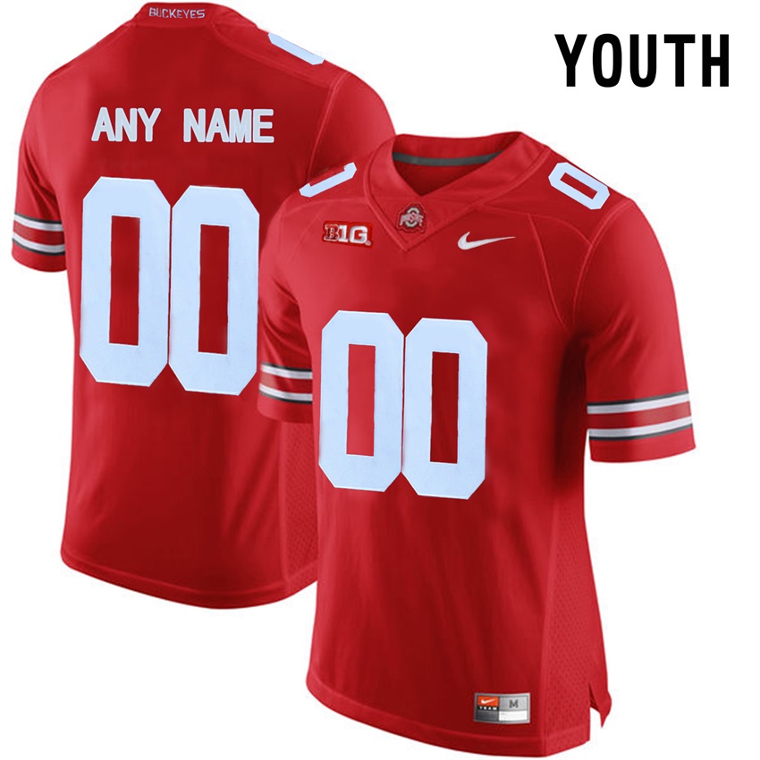 Youth Ohio State Buckeyes Red College Limited Football Customized Jersey->los angeles lakers->NBA Jersey